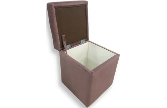 Банкетка-пуф № 20, с ящиком для хранения, альба роза