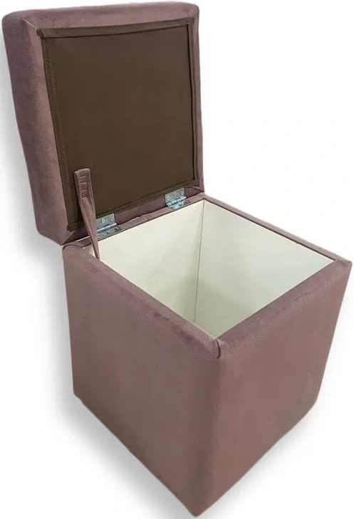 Банкетка-пуф № 20, с ящиком для хранения, альба роза