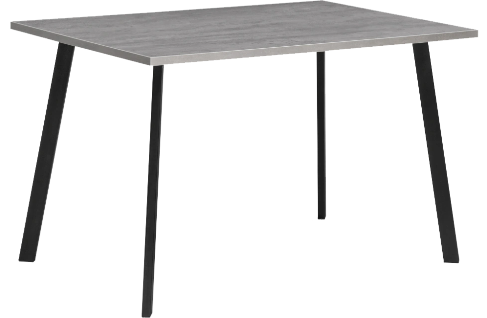 Кухонный стол Тринити Лофт, 120x80, ЛДСП, бетон, каркас черный матовый