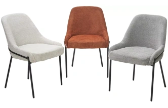 Стул Gavi, мягкий, Garna-001 коричневый, ткань, черный каркас