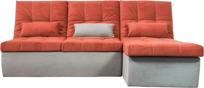 Диван прямой София 2, 228 на 170, ткань Catania flame, Catania cocoa