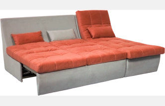 Диван прямой София 2, 228 на 170, ткань Catania flame, Catania cocoa