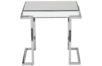 Журнальный стол KFG130, 57x41x55, зеркало, серебро / хром 