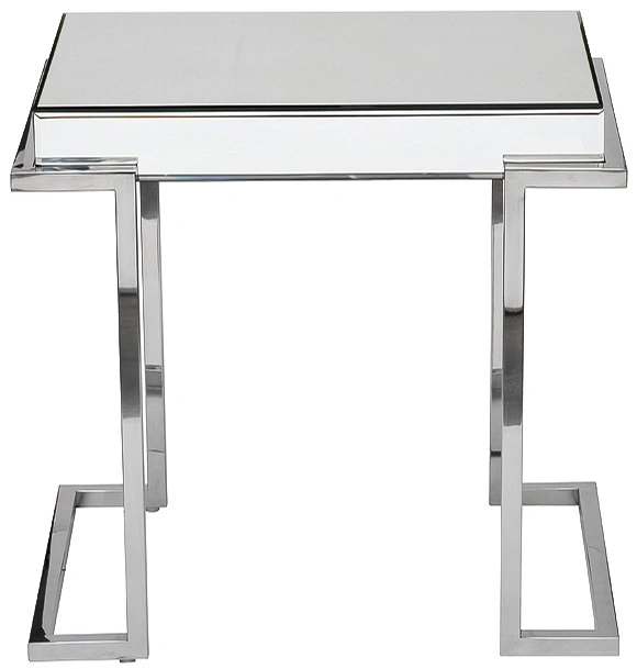 Журнальный стол KFG130, 57x41x55, зеркало, серебро / хром 