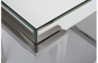 Журнальный стол KFG130, 57x41x55, зеркало, серебро / хром 