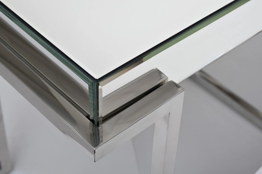 Журнальный стол KFG130, 57x41x55, зеркало, серебро / хром 