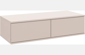 Тумба под ТВ Лаура, с двумя ящиками, 99x24x41, Кашемир серый
