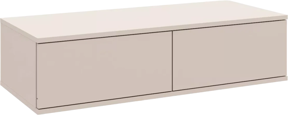 Тумба под ТВ Лаура, с двумя ящиками, 99x24x41, Кашемир серый