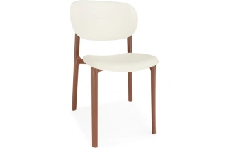 Пластиковый стул Mokka, коричневый / молочный
