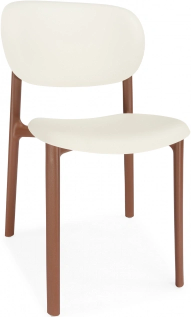 Пластиковый стул Mokka, коричневый / молочный