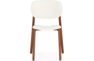 Пластиковый стул Mokka, коричневый / молочный