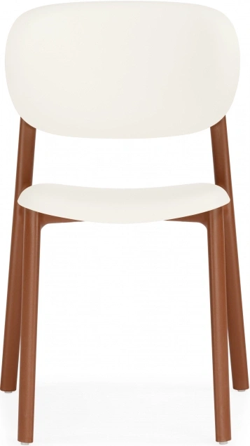 Пластиковый стул Mokka, коричневый / молочный
