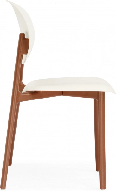 Пластиковый стул Mokka, коричневый / молочный