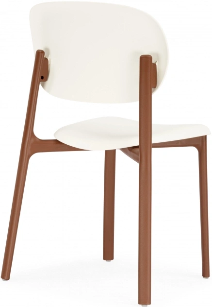 Пластиковый стул Mokka, коричневый / молочный