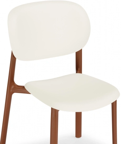 Пластиковый стул Mokka, коричневый / молочный