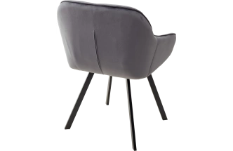 Стул Gale, поворотный, мягкий, Bluvel-14 grey, велюр, черный каркас