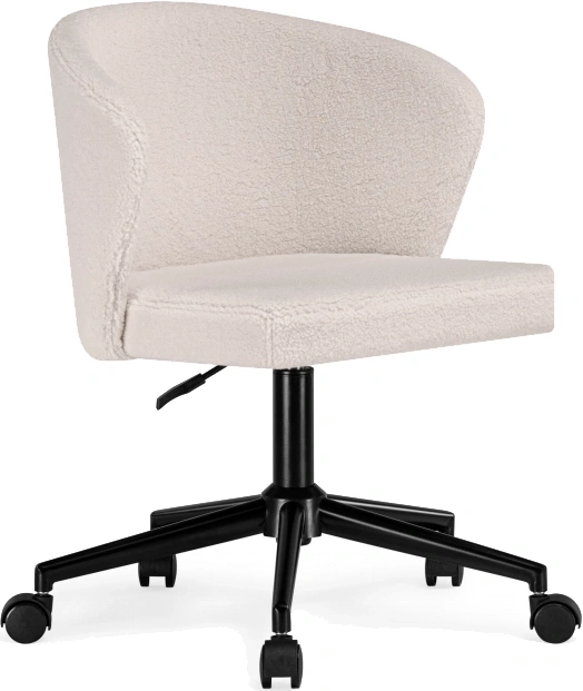 Офисное кресло Lika, белый teddy / черный