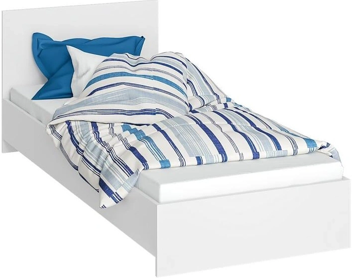 Односпальная кровать Адайн, 80x200, белое дерево