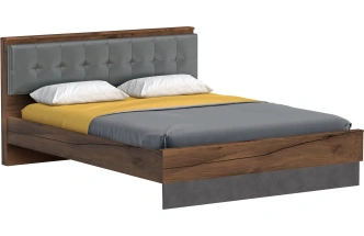 Кровать Глазго 160, двуспальная, металл бруклин / таксония