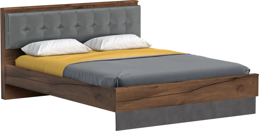 Кровать Глазго 160, двуспальная, металл бруклин / таксония