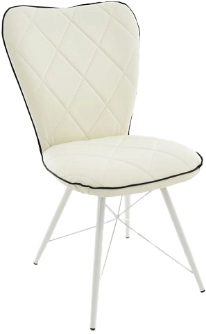 Стул Риоха, мягкий, батлер 08, нитро блэк, экокожа, каркас белый