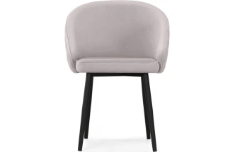 Стул Сутгайн, мягкий, светло-серый MR-28 / черный