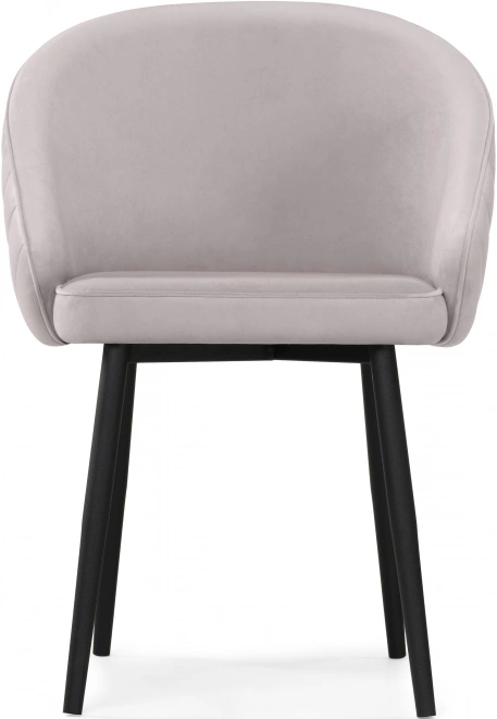 Стул Сутгайн, мягкий, светло-серый MR-28 / черный