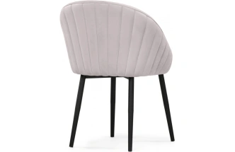 Стул Сутгайн, мягкий, светло-серый MR-28 / черный