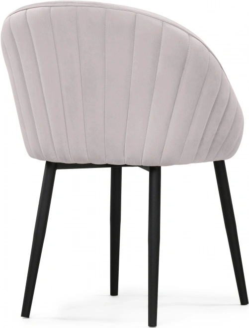 Стул Сутгайн, мягкий, светло-серый MR-28 / черный
