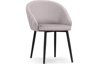 Стул Сутгайн, мягкий, светло-серый MR-28 / черный