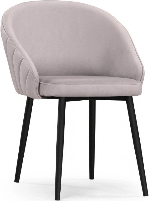 Стул Сутгайн, мягкий, светло-серый MR-28 / черный