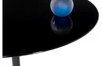 Кухонный стол Tulip, 90x90x74, стекло, black glass