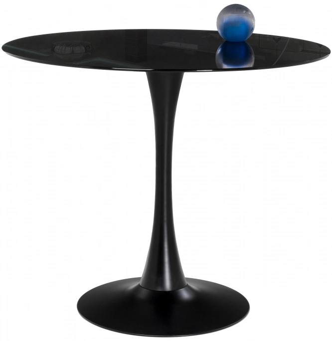 Кухонный стол Tulip, 90x90x74, стекло, black glass