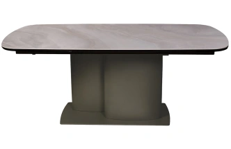 Обеденный раздвижной стол 169DT-92151, 190(290), керамика, бежевый мрамор / серый