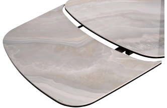 Обеденный раздвижной стол 169DT-92151, 190(290), керамика, бежевый мрамор / серый