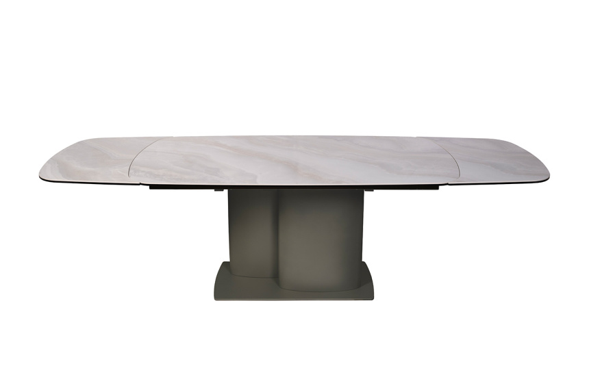 Обеденный раздвижной стол 169DT-92151, 190(290), керамика, бежевый мрамор / серый