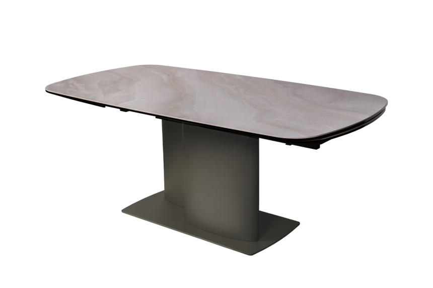Обеденный раздвижной стол 169DT-92151, 190(290), керамика, бежевый мрамор / серый