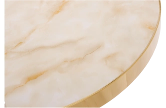 Кухонный стол Dorian 70x76, МДФ, white, каркас золотой 