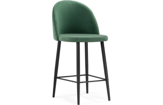 Полубарный стул Амизуре, катания изумруд / черный матовый