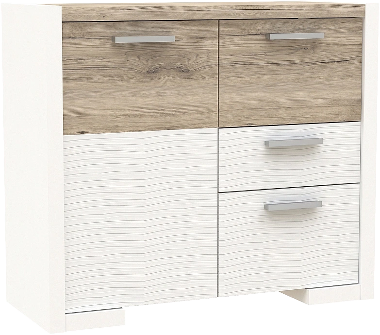 Комод Венето, 87x75, Дуб санремо / Белый