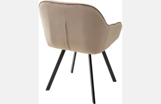 Стул Gale, поворотный, мягкий, Bluvel-40 beige, велюр, черный каркас