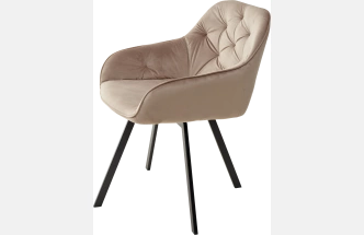 Стул Gale, поворотный, мягкий, Bluvel-40 beige, велюр, черный каркас