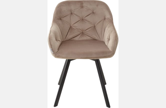 Стул Gale, поворотный, мягкий, Bluvel-40 beige, велюр, черный каркас