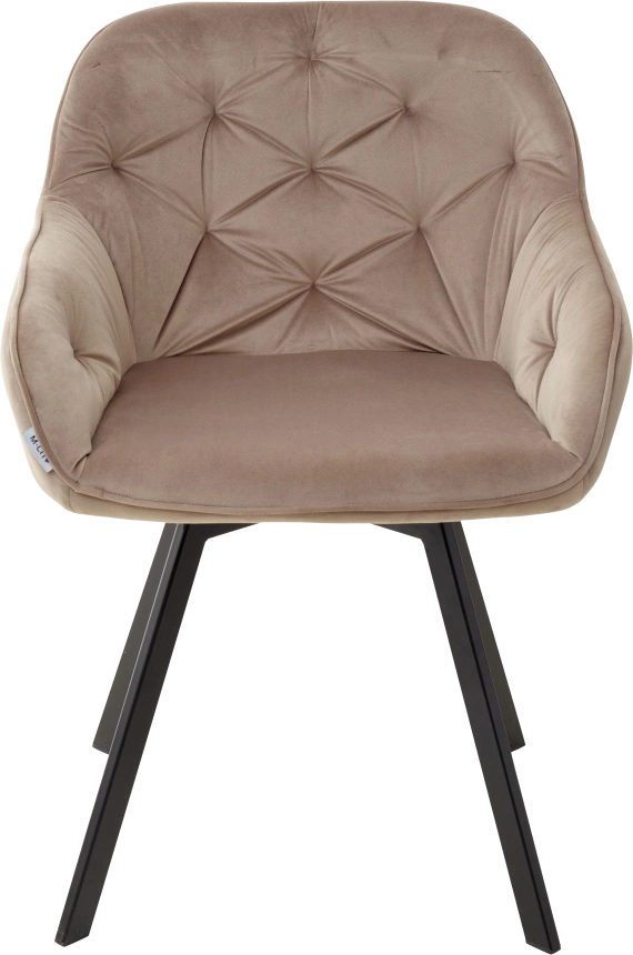 Стул Gale, поворотный, мягкий, Bluvel-40 beige, велюр, черный каркас