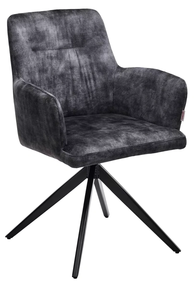 Стул Dante, поворотный, UF912-06В античный серый, велюр без 