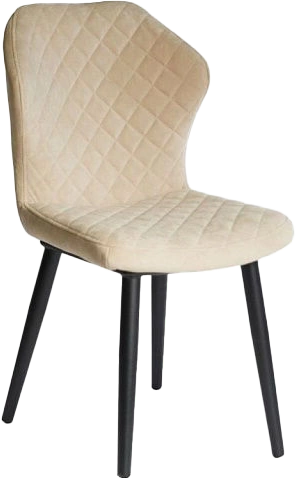 Стул Вилла, мягкий, десерт 03, велюр, каркас черный