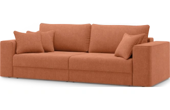 Диван прямой двухместный Конте, модель 036, Danco 412 (оранжевый)