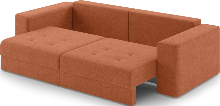 Диван прямой двухместный Конте, модель 036, Danco 412 (оранжевый)
