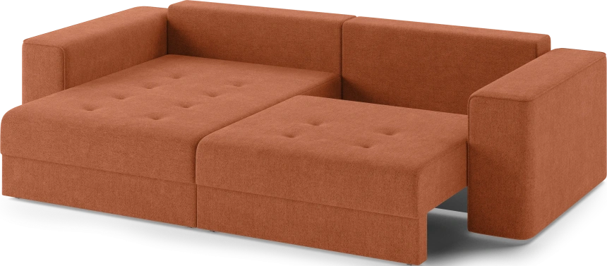 Диван угловой двухместный Конте, модель 036, Danco 412 (оранжевый)