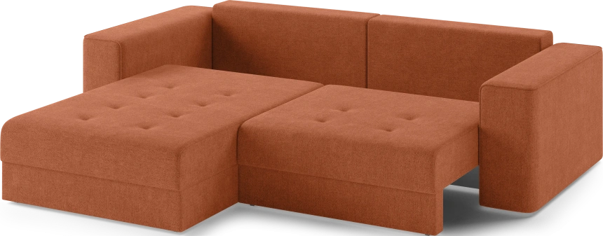 Диван угловой двухместный Конте, модель 036, Danco 412 (оранжевый)